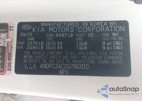 2016 Kia Sportage Ex from USA, damaged, VIN KNDPC3AC0G7863110